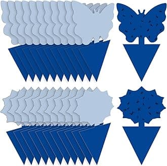 Landisun 24PCS Fruit Fly Traps Sticky Traps Fungus Gnat Traps Insect Bug Traps for Indoor Outdoor Kitchen Plants Whitefly Mosquitos Fungus Gnats Flying Insects
