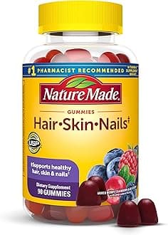 Nature Made Hair, Skin, Nails Adult Gummies Mixed Berry, Cranberry & Blueberry, 90 Count