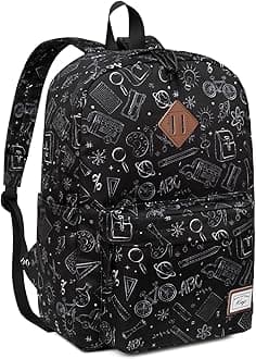 KasgoSchool Backpack, Lightweight Water-Resistant Rucksack Large Capacity Backpack for Men Women Teenagers Casual Daypack Travel Work Hiking