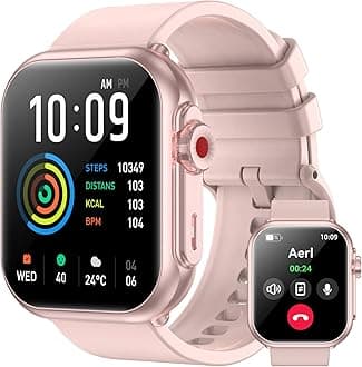 Smart Watch, 1.85" HD Smartwatches for Men Women, 100 Days Standby Time, 110+ Sport Modes with Fitness Tracker Watch, IP68 Waterproof, Heart Rate/Sleep Monitor, Fitness Watch for Android/iOS (Pink)