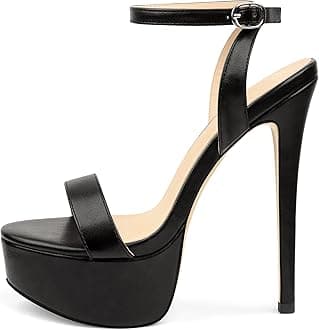 MERUMOTE Women's Platform Stiletto Heels Shoes Peep Toe Pumps 6 inch Heels for Dress Wedding Party