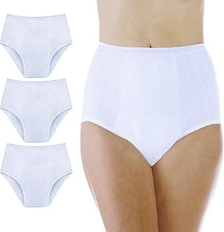 Wearever Women's Maximum Absorbency Incontinence Panties for Bladder Control - Washable, Reusable, Leak Proof Underwear for Women 600 ml - (Pack of 3) (White) (L) (Fits Hip: 41-42")