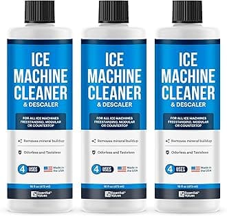 Essential Values Ice Machine Cleaner and Sanitiser - Ice Maker Cleaner - Nickel Safe Descaling Liquid - Compatible with All Major Brands - 1.42L (48 fl oz) - 12 Uses