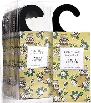 Large 12 Packs White Cotton Hanging Closet Deodorizer Air Freshener Long Lasting Scented Sachets Smell Goods for House