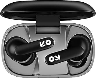 Boult Z20 Wireless Earbuds, Bluetooth 51H Playtime, ENC Mic, Touch Controls, Gaming Mode (Jet Black)