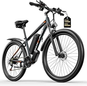 Electric Bike for Adults, Peak 1500W Ebike 70-80 Miles 648Wh Battery, 26" /29" Electric Mountain Bike 40KMH Fast Commuter Electric Bicycle, Lockable Front Suspension, 7-Speed Gear, Air Pump