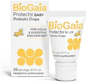 BioGaia Baby Probiotic Drops - Baby Essentials for Colic & Gas Relief, Safe for Newborns, Reduces Crying, Fussing, Colic, Gas, Spit-ups and Constipation, No allergens, Dairy, Soy, Gluten, or Sugar