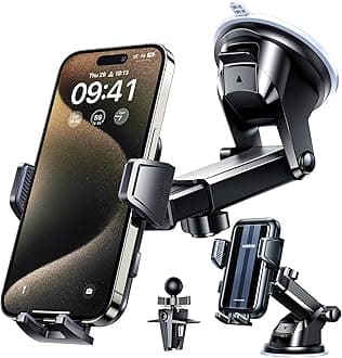 VANMASS2025 Upgraded Car Phone Mount, [85+ LBS Strongest Suction] Patent Safety Cell Phone Holder Windshield Dashboard Vent Truck Accessories Stand Cradle for iPhone 17 Pro Max 16 15 14 13 Android