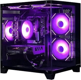ALCPOK Gaming PC Desktop Computer, Intel Core i5 13400F, RTX 4060 8G, 32GB DDR4 RAM 1TB SSD, ARGB Fan, Built-in Computer Tower for Gaming and Office