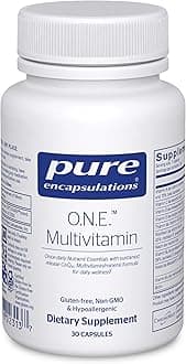 Pure Encapsulations O.N.E. Multivitamin - Once Daily Multivitamin with Antioxidant Complex Metafolin, CoQ10, and Lutein to Support Vision, Cognitive Function, and Cellular Health* - 30 Capsules