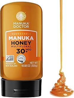 Raw Manuka Honey MGO 30+ SQUEEZY, 100% Pure New Zealand Honey. Certified