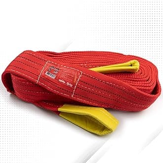ROADPOWER Winch Recovery Tow Strap | Emergency Towing Rope for Car Recovery Heavy Duty, 500 CM 4000 lbs Strength (4TON,8Meter, RED)