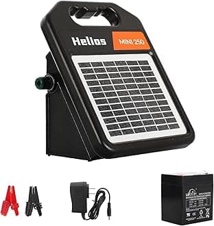 ANDMON MINI250 Solar Electric Fence Charger with Day or Night Mode, 0.18Joule Portable Solar Fence Charger