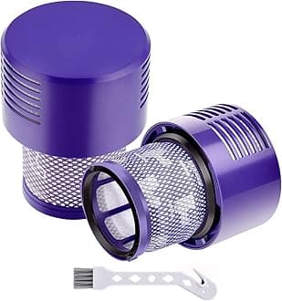 2 Pack Replacement Filters Fit for Dyson V10 Cyclone series, V10 Absolute, V10 Animal, V10 Total Clean, SV12, Replace Dyson part No. 969082-01