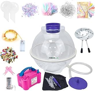 Balloon Stuffing Machine Balloon Stuffer Tool Kit with Expander Balloon Pump & 9 Accessories Gift Wrap Machine for Filling Plush Toys Bouquets Wedding Party Christmas Decoration (PURPLE)