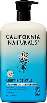 California Naturals Light & Gentle Hair Shampoo for Sensitive Scalp with Aloe Vera, Hydrating, Vegan, Natural, Cruelty, Silicone, Paraben, and Sulfate Free, for Women & Men, All Hair Types, 16.5 fl oz