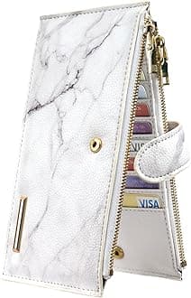 Large Capacity Wallet for Women RFID Blocking Card Organizer Bifold Wallet for Women with Zipper Pocket
