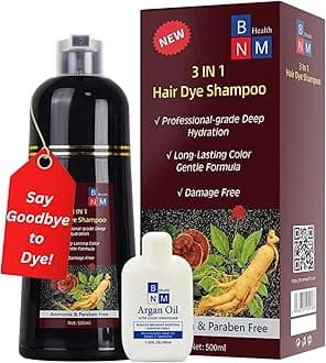 Hair Dye Shampoo for Gray Hair – 3-in-1 Natural Color, Shampoo & Conditioner – Ammonia-Free, Long-Lasting – 500ml – Quick & Easy Coverage for Men & Women (Purple)