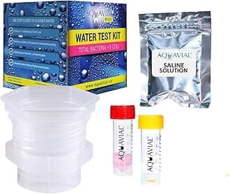 Water Testing Kit for Total Bacteria and E Coli 2 Tests in 1 for Drinking Water Pool Pond Lake Well Water Quality Tester Plus