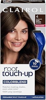 Clairol Root Touch-Up by Nice'n Easy Permanent Hair Dye, 4 Dark Brown Hair Color, Pack of 1