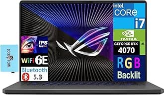 ASUS ROG Zephyrus G16 Gaming Laptop 16.0" 165Hz IPS WUXGA Display (Intel i7-13620H, GeForce RTX 4070 8GB, 16GB DDR4, 1TB PCIe SSD, RGB KB, Thunderbolt 4, WiFi 6E, Win 11 Pro) w/DKZ USB Port Expander