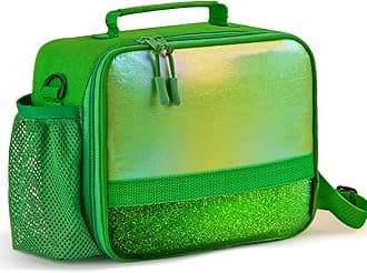 CerbonnyKids Lunch Box, Grass Green, Insulated, Durable Polyester with Zipper Pocket, Adjustable Shoulder Strap, Keeps Food Warm, Ideal for School and Travel