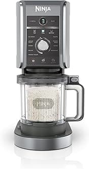 CREAMi Deluxe Ice Cream Maker & Frozen Dessert Maker with 2 Tubs, 10 Functions, Makes Ice Cream, Gelato, Sorbet, Frozen Yoghurt, Milkshakes, Slushi & More, Silver, NC501ME, 2 Years Warranty