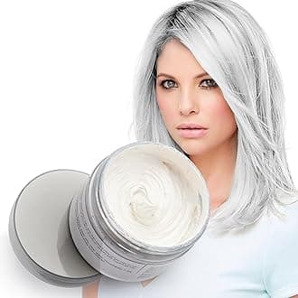 White hair color wax