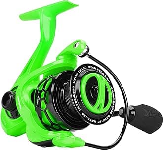 KastKing Zephyr Spinning Reel Green Size 1000,Light to 5.6oz, 7+1BB Smooth Powerful Fishing Reel, Fresh&Saltwater Fishing Reel, Oversized Stainless Steel Main Shaft