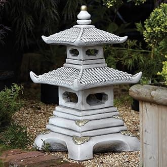 Statues & Sculptures Online Two Tier Japanese Pagoda Stone Garden Ornament