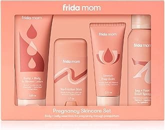 Frida Mom Pregnancy Skincare Body Relief Set for Stretch Marks, Dry Skin, Swelling & Chafing - 4 count