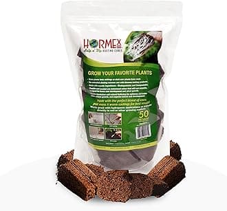 - Rooting Cubes - Peat Moss & Coco Plugs for Cloning Plants from Cuttings and Seed Starting - Organic Plant Starter for Strong Root Growth - Ideal for Home, Indoor and Outdoor Gardening - 50 Pack