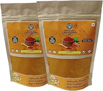 Bon Organo Meghalaya Lakadong Turmeric Powder, 500gms (250gms*2), High Curcumin (10-12%) | Sourced from Meghalaya