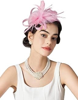 - Tulle Fascinators for Women, Tea Party Hats for Kentucky Fascinators Derby, Cocktail, Wedding, Fancy Dress Party