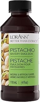 Lorann Oils Pistachio Bakery Emulsion: Genuine Pistachio Aroma, Perfect for Boosting Nutty Notes in Baked Goods, Gluten-Free, Keto-Friendly, Pistachio Extract Substitute Essential for Your Kitchen