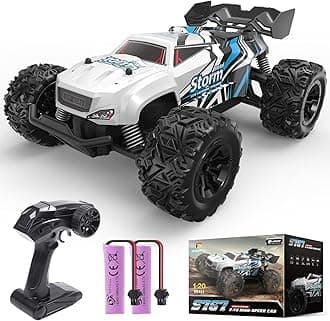 RC Car, 2.4GHz Off-Road Remote Control Car for Kids/Beginners, All-terrain RC Truck Rock Crawler with 2 Rechargeable Batteries, Remote Control Monster Truck for Boys, Girls
