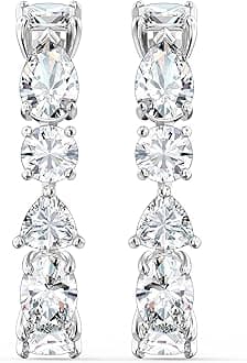 Tennis Deluxe Jewelry Collection, Rhodium & Rose Gold Tone Finish, Clear Crystals