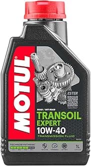 Motul 10W40 Transoil Expert Transmission Fluid, On and Off Road Gearbox Transmission Oil, Motorcycle Gear Oil for Cross and Enduro Bikes, Mopeds, Scooters, Quads, ATV, UTV, 1L