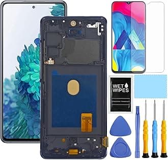AMOLED For Samsung Galaxy S20 FE 5G Screen Replacement Kit - LCD Display Touch Screen Digitizer - SM-G781U1/DS G781A G781W G781V - 6.5 inch (Black With Frame)