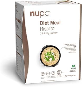 Diet Meal Replacement for Weight Loss (Risotto, 10 Servings) | Very Low Calorie Ready Meal for Weight Management | Gluten Free Vegan Ready Meals | GMO Free Just Add Water Meals