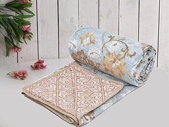 COZY FURNISH Super Soft Brushed Microfiber Cotton 3 Layer Breathable Double Dohar Lightweight Bed Dohar 84X96(Inches) 213X243(CM) Flannel Dohar Throws for Bed