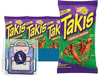 Lavinia Essentials Bundle: 4-Pack of Crunchy Fajitas Sharing Size Bag, Hot Chili Pepper Rolled Tortilla Chips 9.9 oz Bag + 1 Utility Prop