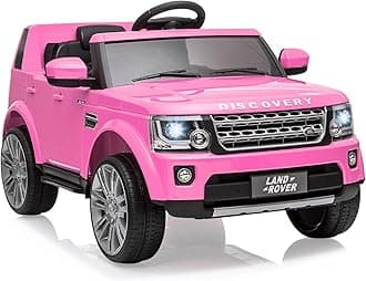 GAOMON Licensed Land Rover Ride on Car, 12V 4.5 MPH Ride on Toys for Toddlers 3-8, Kids Electric Car with Parent Remote Control, Music Player, MP3, LED Lights, Pink