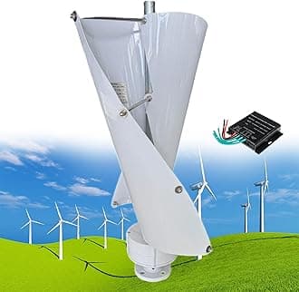 12000W Wind Turbine Helix Generator Kit, Maglev Shaft Wind Turbine Generator, Vertical Windmill 3-Phase Wind Power Turbine, for Household Power Supply, Road Infrastructure,E-24V