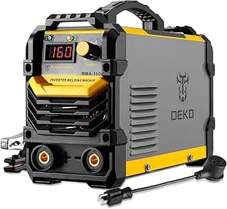 DEKOPRO 110/220V MMA Welder,160A ARC Welder Machine IGBT Digital Display LCD Hot Start Welder with Electrode Holder,Work Clamp, Input Power Adapter Cable and Brush
