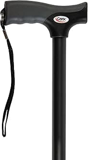 Carex Soft Grip Cane, Black