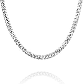 PAVOIPAVOI Italian Solid 925 Sterling Silver, 22K Gold Plated Chain Necklaces | Snake, Square Box, Cable, Super Flex Curb, Miami Cuban and Rope Diamond-Cut Herringbone Necklace for Women and Men | MADE IN ITALY