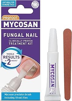 Profoot Mycosan Fungal Nail Treatment - 5ml Unique Serum Treatment for Toenail Infection - Includes Specially Designed Brush, 10 Single-Use Nail Files & Treatment Schedule - Nail Fungus Treatment
