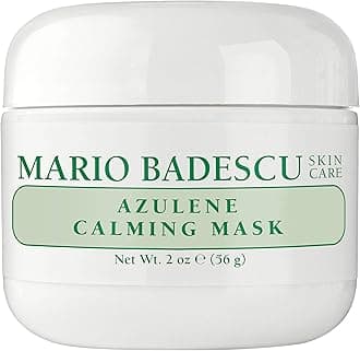 Mario BadescuAzulene Calming Mask, Clay Face Mask Skin Care Ideal for All Skin Types, Pore Minimizer Clay Mask with Olive Leaf Extract, Vitamin E and Kaolin Clay, 2 Oz