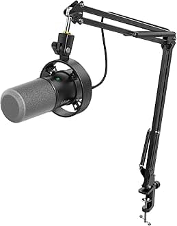 Podcast Microphone K688 with Boom Arm, USB/XLR Dynamic Mic Kit with Mute Button, 3.5mm Headphones Jack for Studio/Music Recording/Streaming Compatible with PC/Computer/XLR Mixer - K688CT